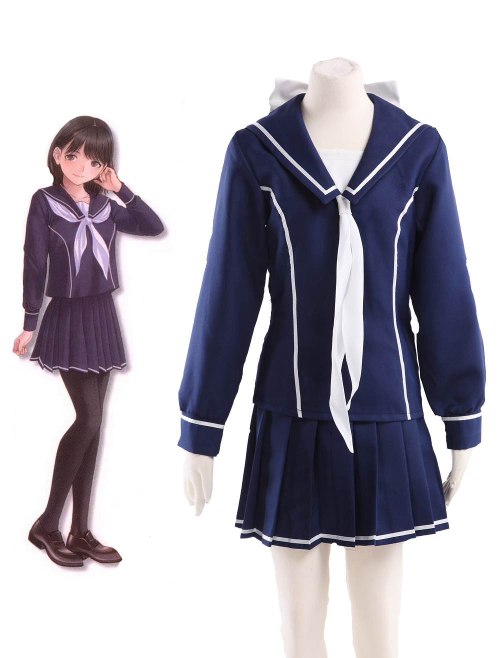 Love Plus Towano High School Girls School Uniform Cosplay Costume